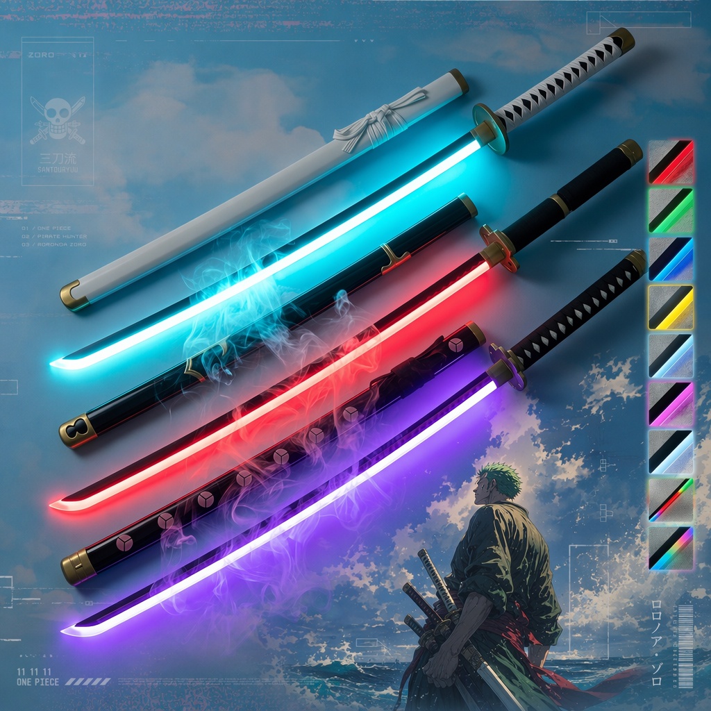 Cosplay Prop Knife - Katana Roronoa Zoro de 40 pouces,