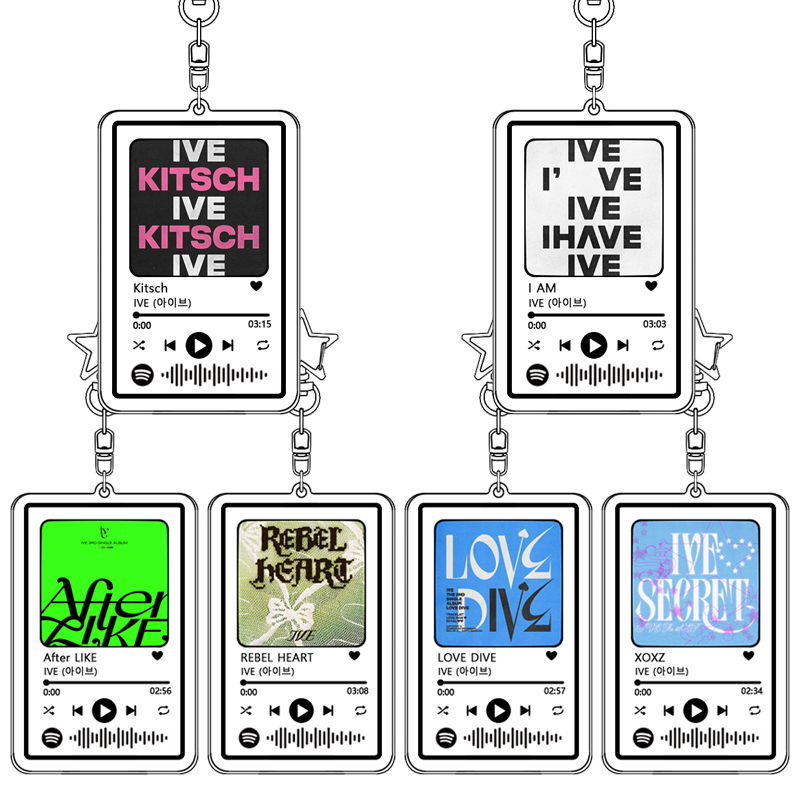 Cosplay Floating Prop - Porte-clés en acrylique Kpop populaire Ive,