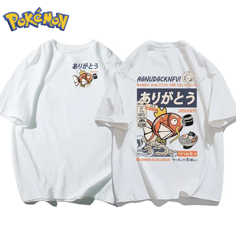 Pokeball Cosplay Prop - T-shirt imprimé double face Pokémon Magikarp