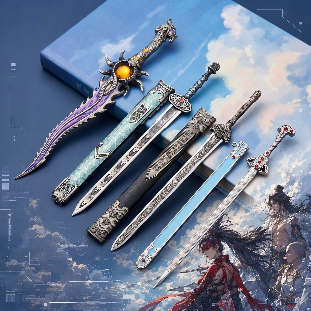 Cosplay Prop Knife - Katana Naraka Bladepoint de 11 pouces,