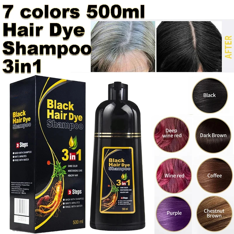 Hair Spray Color - Shampoing de teinture pour cheveux noirs