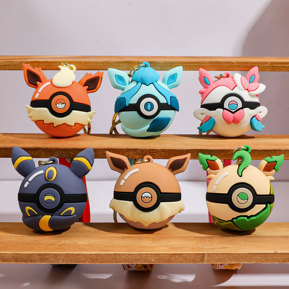 Pokeball Cosplay Prop - Porte-clés Pokémon Pokeball de dessin animé,