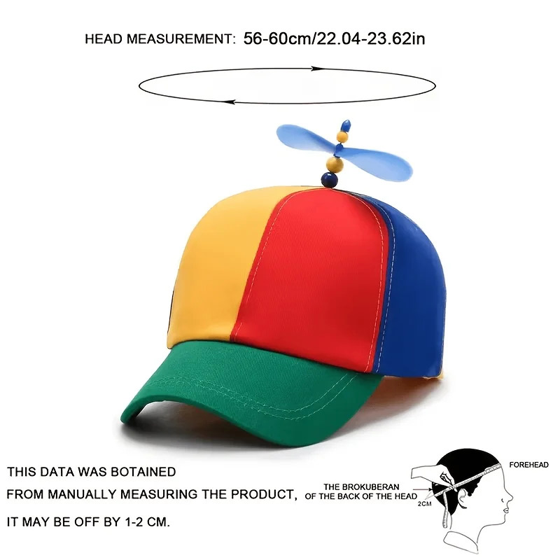 Cosplay Fireball Prop - Casquette de baseball hélicoptère multicolore amusante