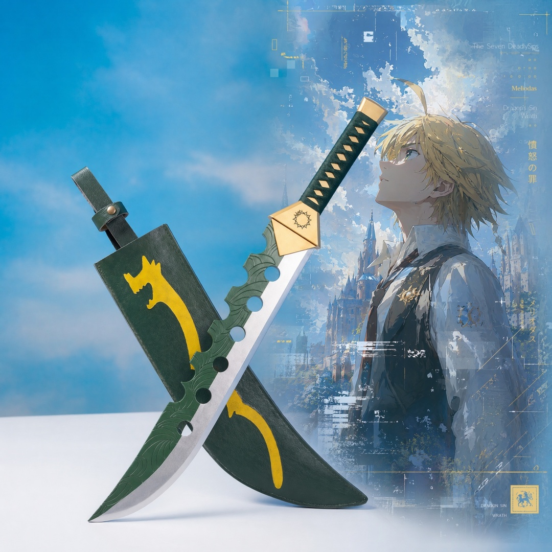 Cosplay Prop Knife - Katana Meliodas des Sept Pêchés capitaux,