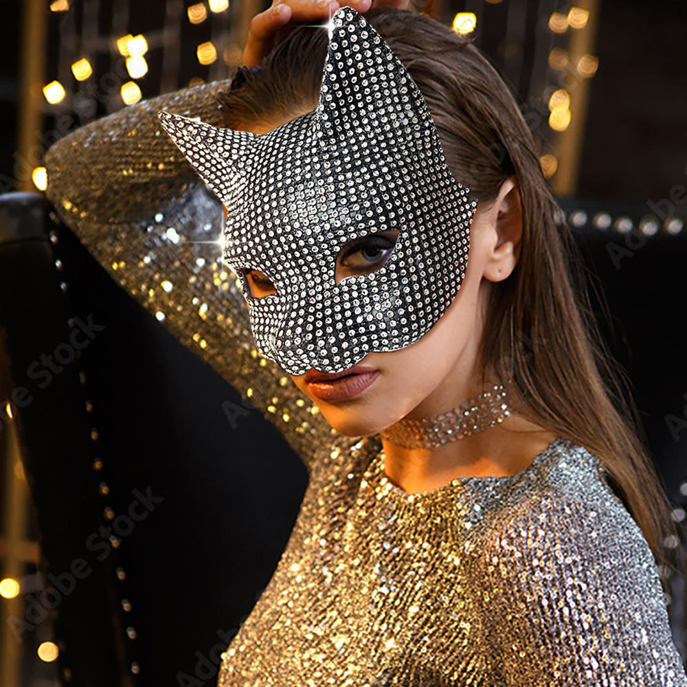 Cosplay Prop Filler - Masque Cosplay Femme Chat Fille, Masque