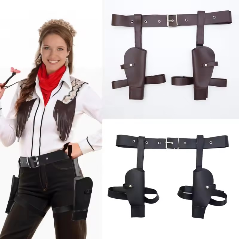 Cosplay Prop Pistol - Couverture de taille en cuir PU