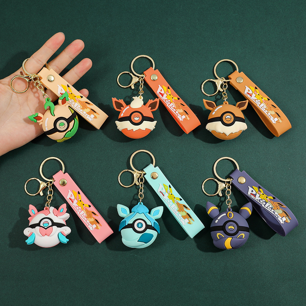 6pcs Pikachu Cartoon Keychain  - Pokeball Cosplay Prop avis et prix